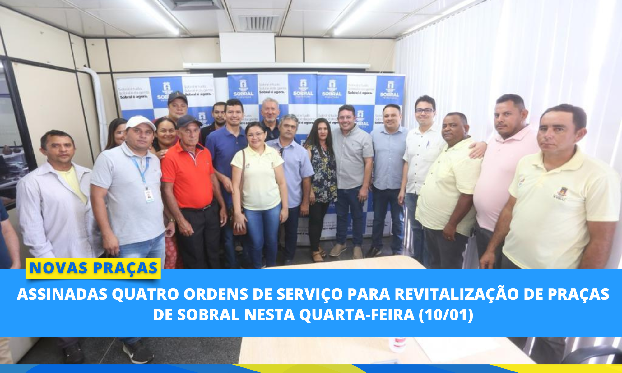 Assinadas quatro ordens de serviço para revitalização de praças de Sobral nes...